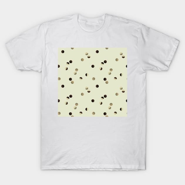 Scattered Dots Minimalist Geometric Pattern - Muted Earthy Mint T-Shirt by Charredsky